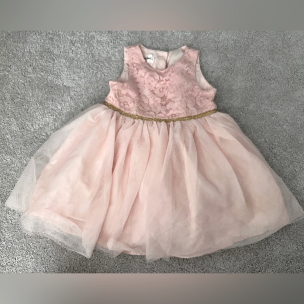 ⭐️ 5/$25 ⭐️ Elegant Pink Lace Dress Girls 18M